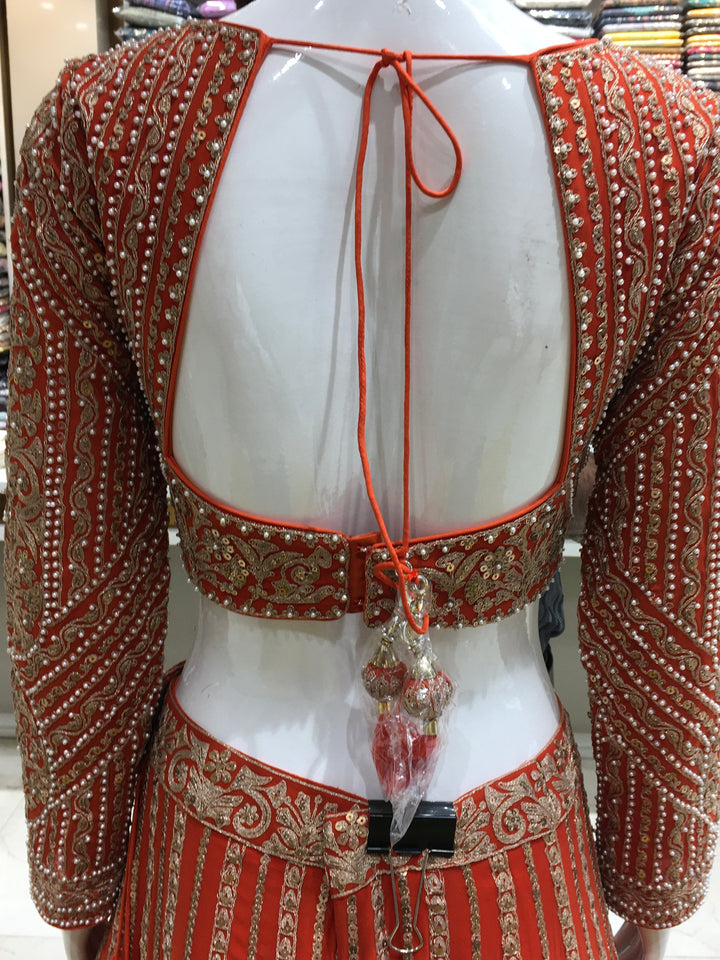 Crop Top Lehenga - 12092455