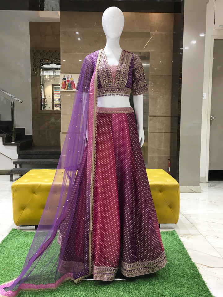 Crop Top Lehenga - 120924217