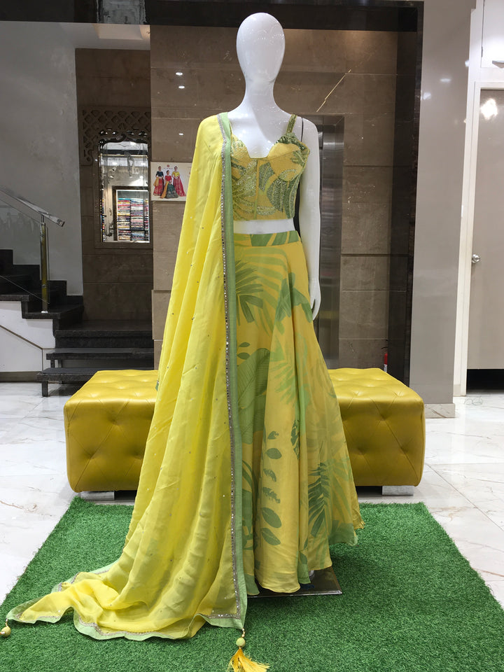 Crop Top Lehenga - 15092419