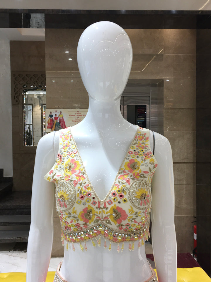 Crop Top Lehenga - 12082467