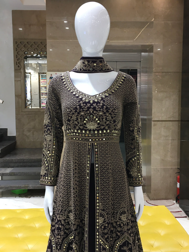 Salwar Gown Indowestern - 151223286