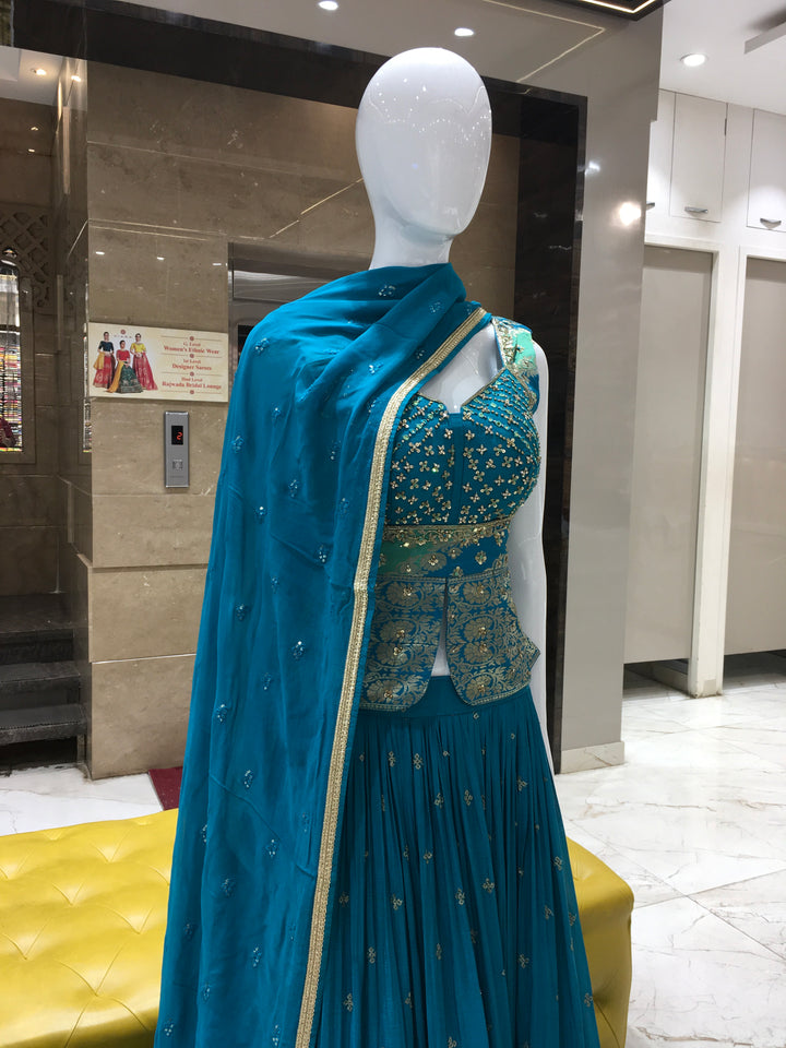 Crop Top Lehenga - 120924345