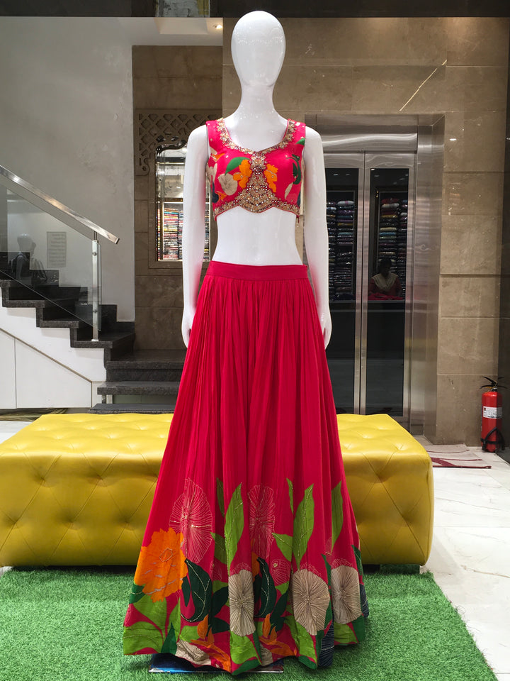 Crop Top Lehenga - 120924347