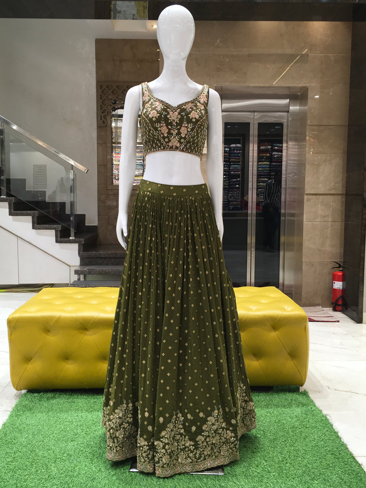 Crop Top Lehenga - 120924352