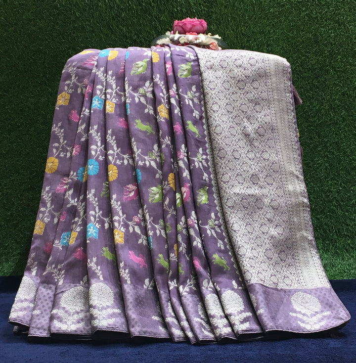 Multi coloured barasi saree