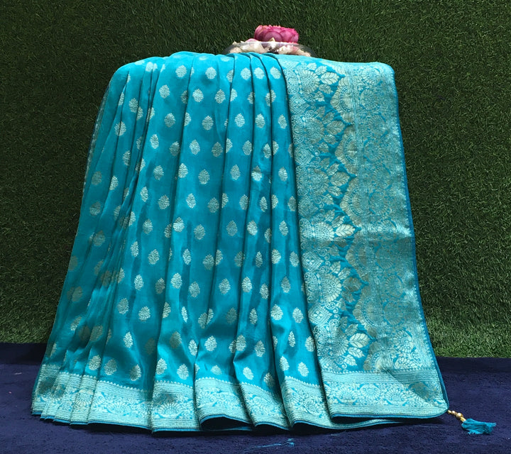 soft georgette motif saree